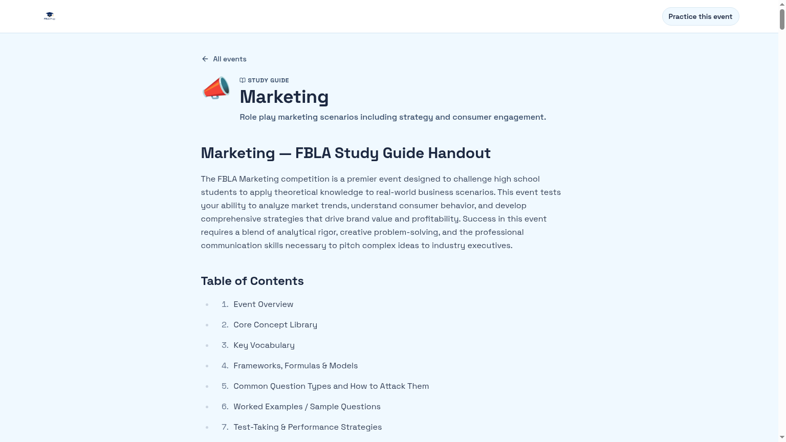 Fbla Tools FBLA Practice Test & Study Guide — Free FBLA Test Prep